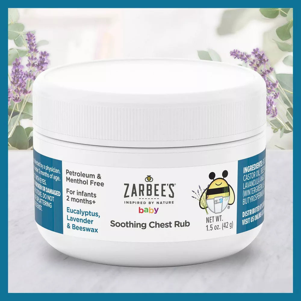 Zarbee's Baby Soothing Chest Rub, Eucalyptus, Lavender & Beeswax - 1.5 oz