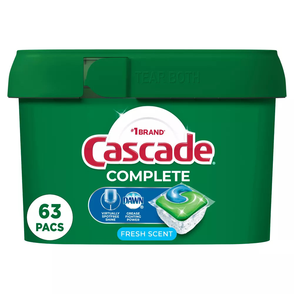 Cascade Fresh Scent Complete ActionPacs Dishwasher Detergents