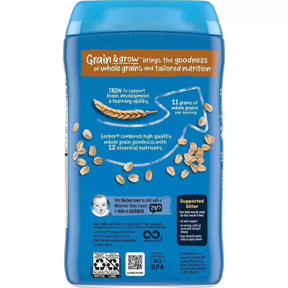 Gerber Single Grain Oatmeal Baby Cereal - 16oz