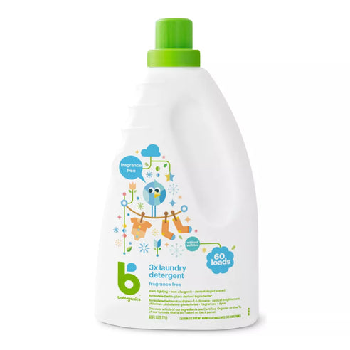 Babyganics 3x Laundry Detergent Fragrance Free - 60 fl oz