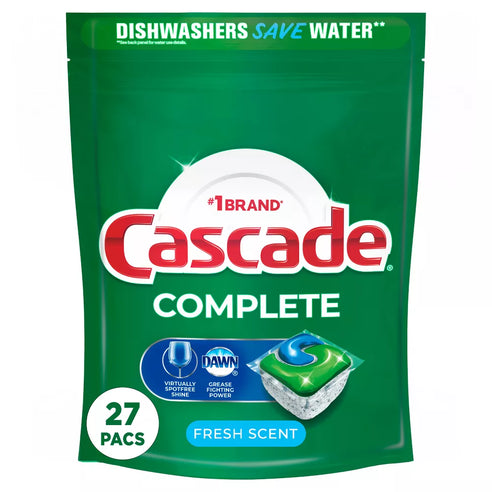 Cascade Fresh Scent Complete ActionPacs Dishwasher Detergents