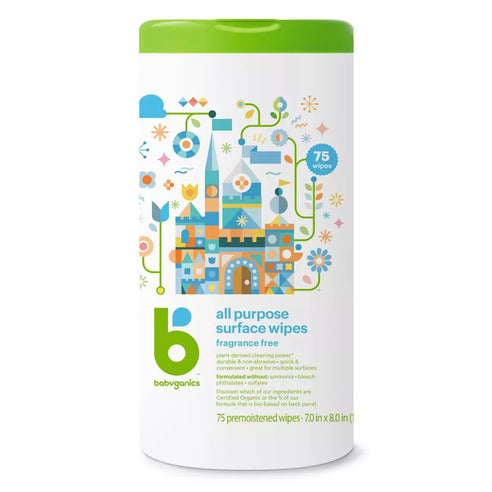 Babyganics All Purpose Surface Wipes - 75ct